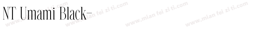 NT Umami Black字体转换